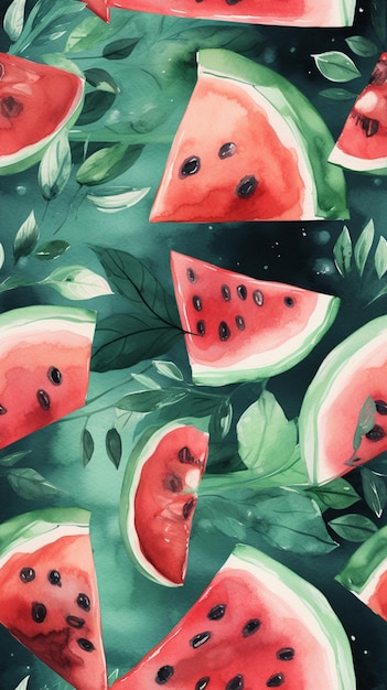 Watermeloenbehang dat is watermeloenbehang