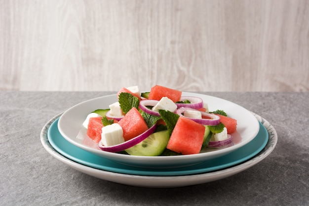 Watermeloensalade met fetakaas