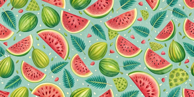 watermelon on a blue background