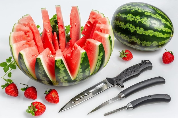 Photo watermelon carving tools for artists watermelon image photography