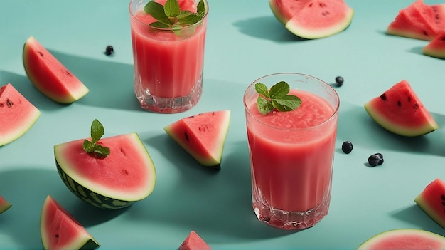 watermelon drink smoothie generative ai