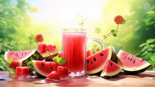Photo watermelon drink