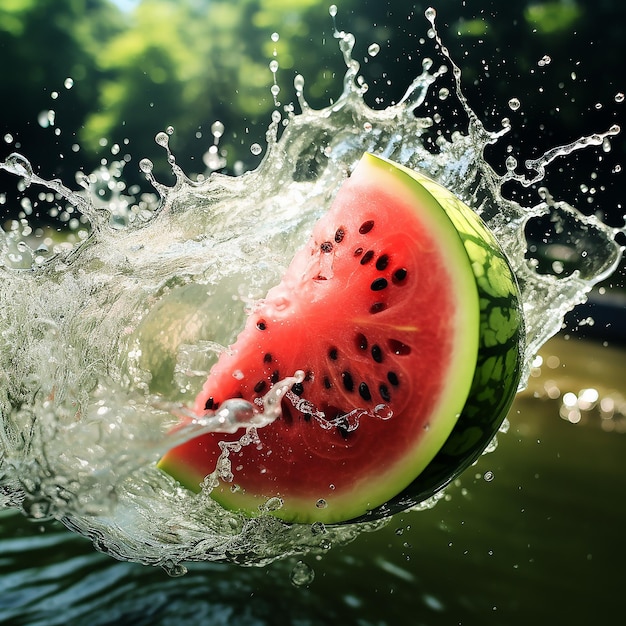 watermelon dropping water