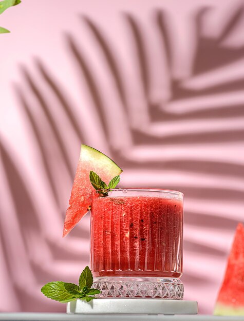 watermelon fresh on a pink background