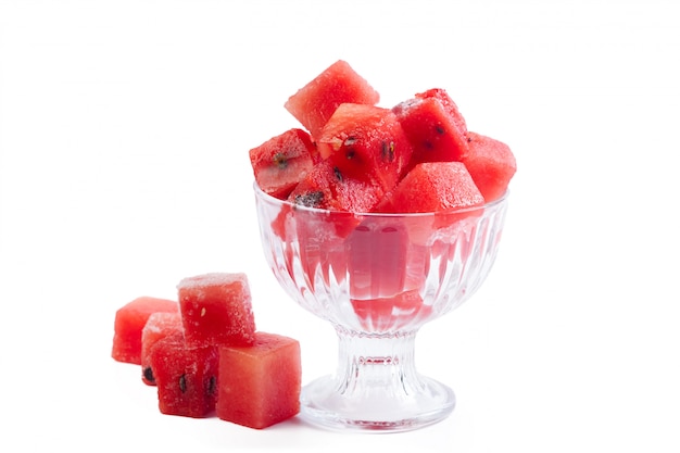 Watermelon fruit cube slice