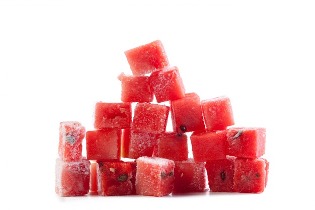 Watermelon fruit cube slice