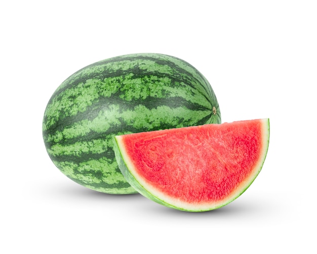 Watermelon fruit on white background