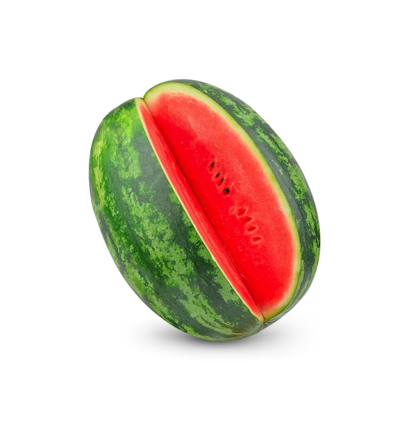 Watermelon fruit on white