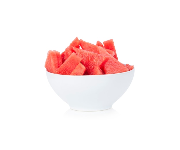 Watermelon fruit on white