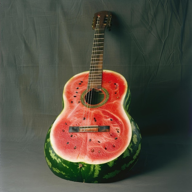 Watermelon Guitar Shaped Like a Watermelon