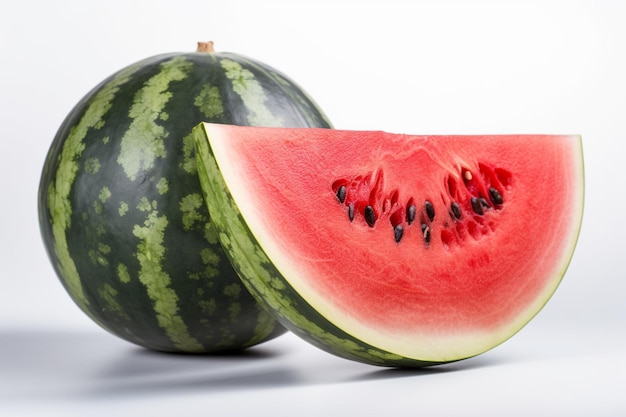 A watermelon and a half of it