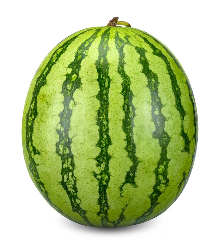Photo watermelon isolated on white with clipping path