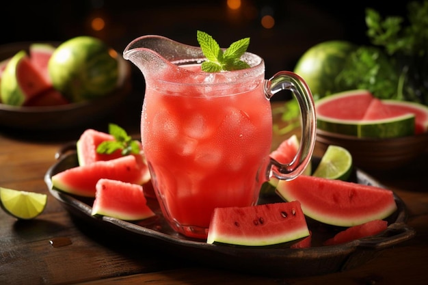 Watermelon juice on isolated white background Watermelon Juic picture photography