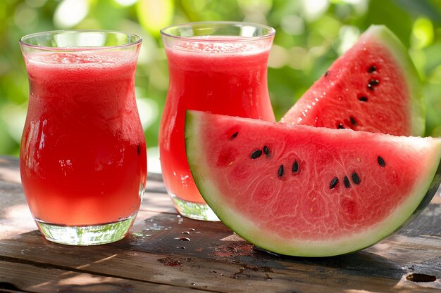 Watermelon juice at a spa suggesting relaxation and health