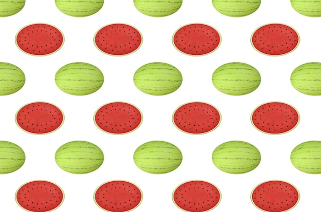 Watermelon pattern design great for fabric textile wrapping paper 3drendering