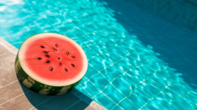 watermelon in the pool