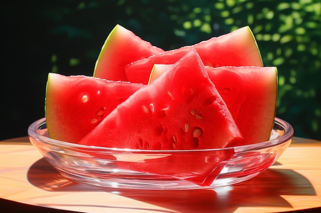 Watermelon Slice-illustratie gemaakt met Generative AI