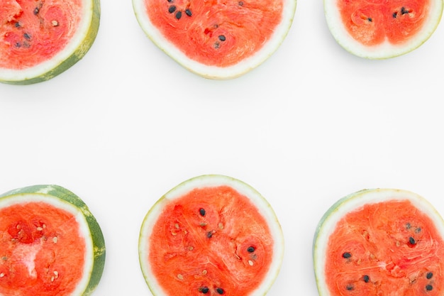 Watermelon slice isolated on white background