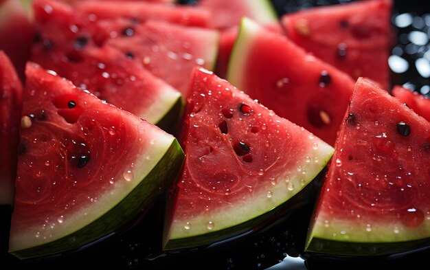 Watermelon slice pattern background