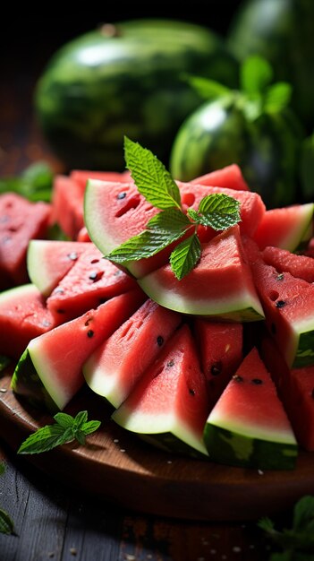 Watermelon sliced Tasty