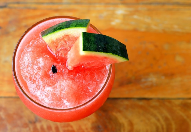 Watermelon smoothie with watermelon piece