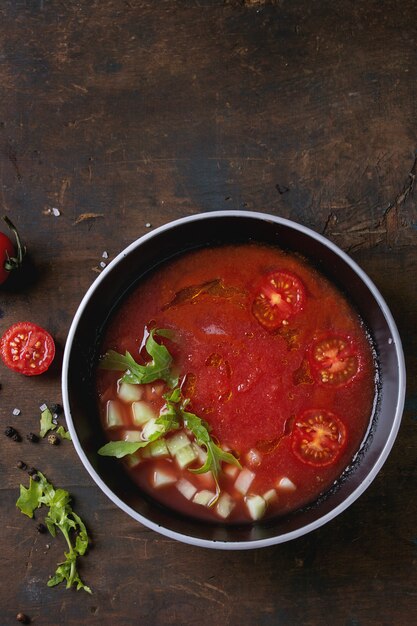 Watermelon and tomato gazpacho