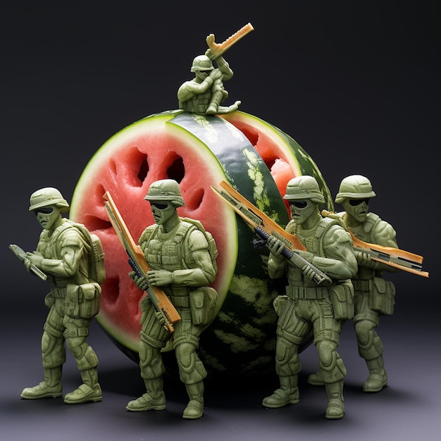 Foto watermelon van de krijgsmacht