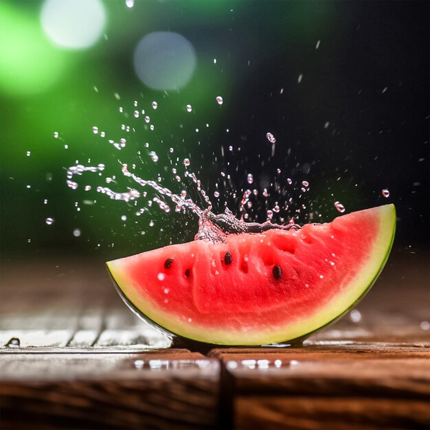 Watermelon water splash photography generative ai