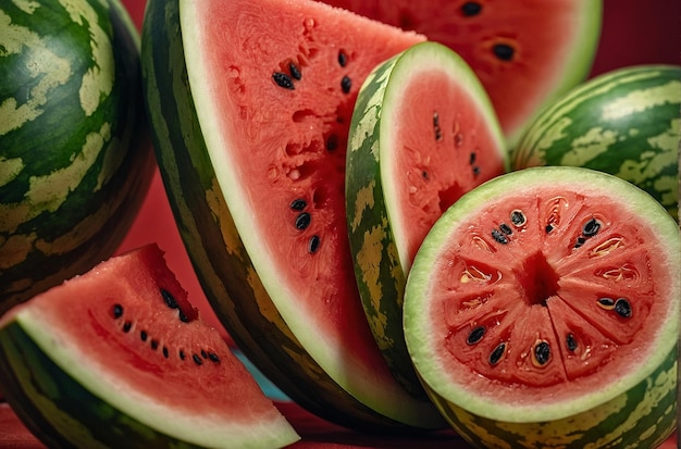 Watermelon wedge with a bite taken out sh