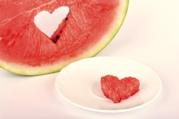 Watermelon on white background