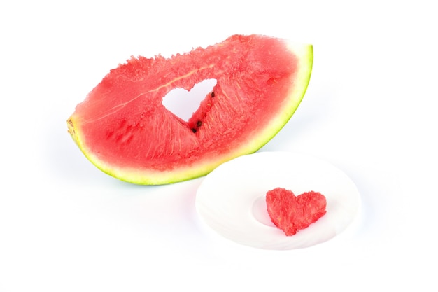 Watermelon on white background