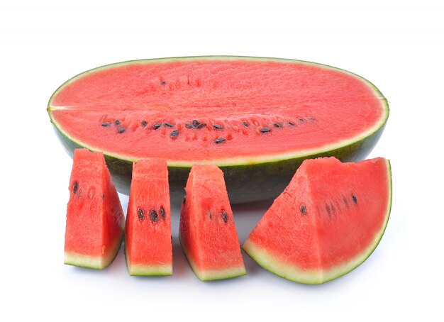 Watermelon on white background