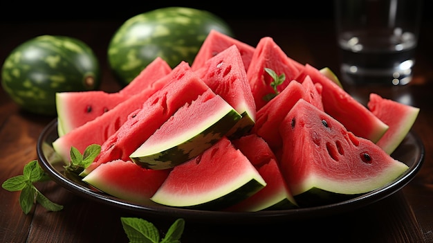 Photo watermelon on white background