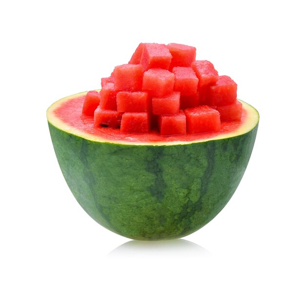 Watermelon on white