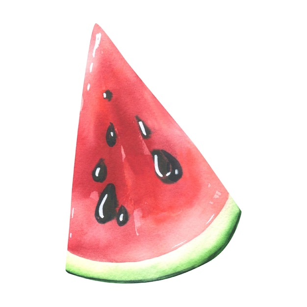 Watermelon with a green tip