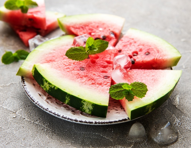 Watermelon with ice