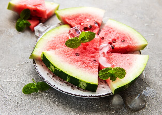 Watermelon with ice