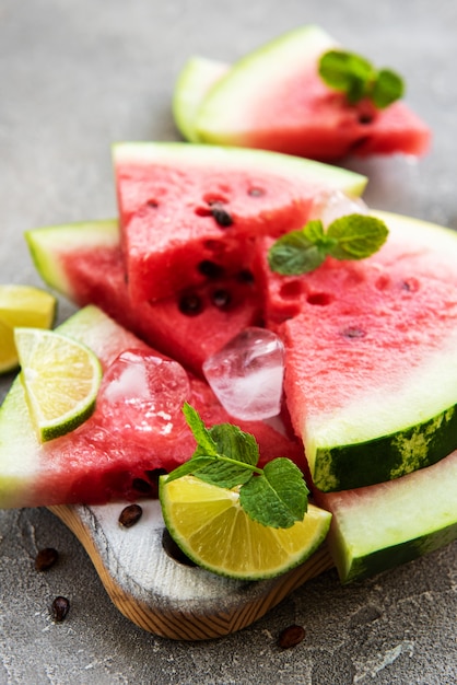 Watermelon with ice