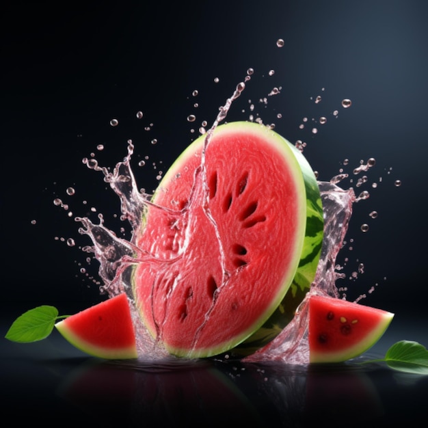 Watermelon with white background