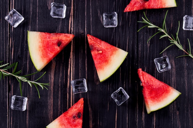 Watermelon on wooden background