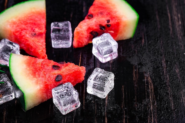 Watermelon on wooden background