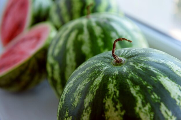 Photo watermelons closeup