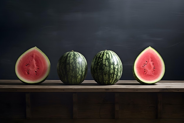 Photo watermelons and melons