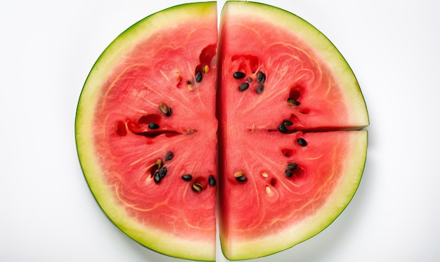 Watermelons on a white background generative ai