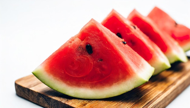 Watermelonsnijden geïsoleerd op een witte achtergrond