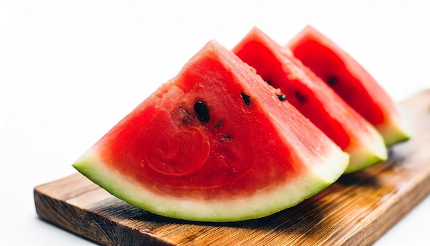 Watermelonsnijden geïsoleerd op een witte achtergrond