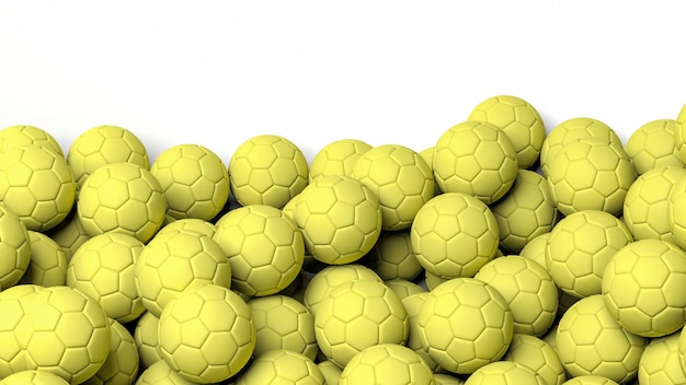 Waterpolo balls on white background