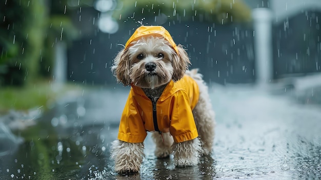 Photo waterproof dog rain jacket