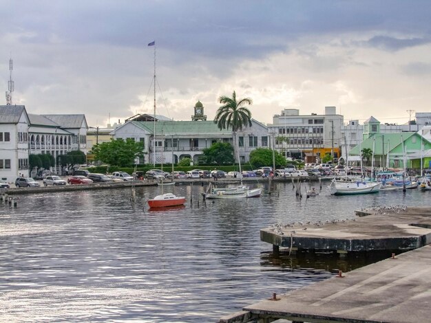 waterside scenery in Belize City