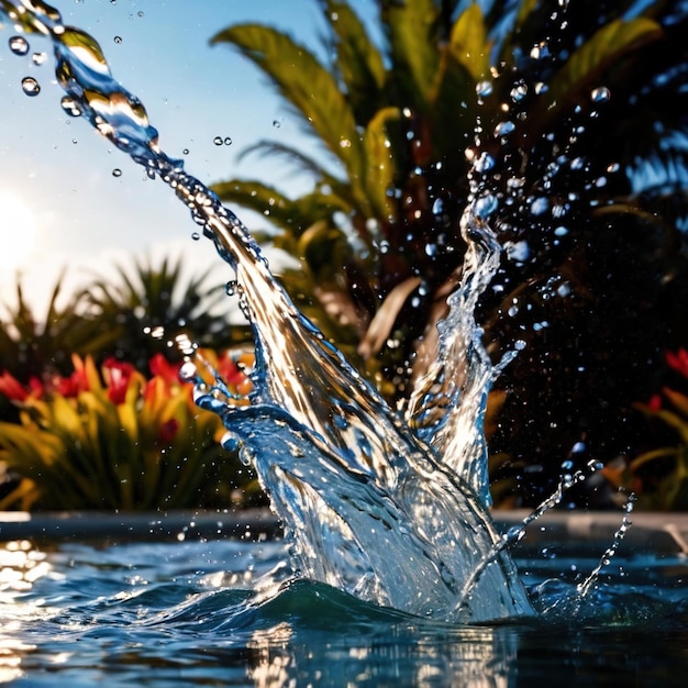 watersplash clean clear water plain background